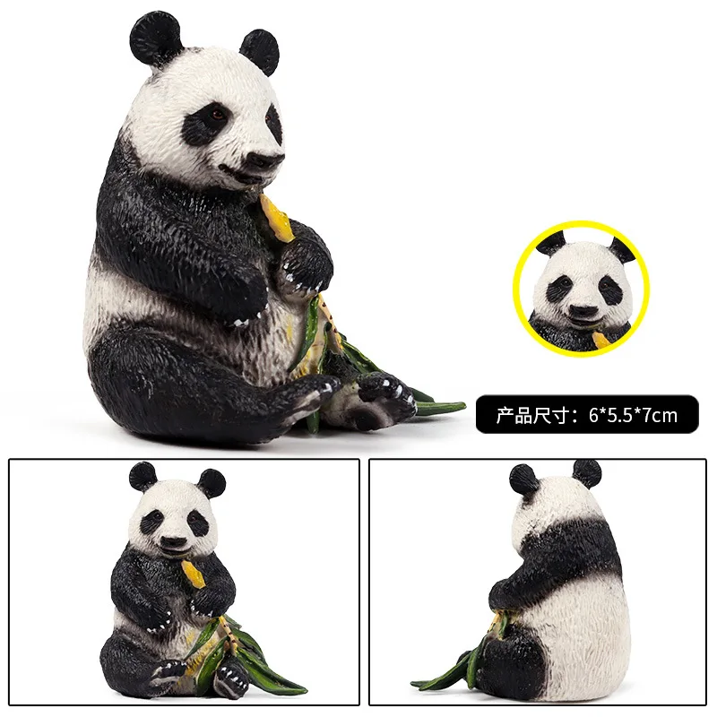 야생 동물 PVC 중국 팬더 모델 액션 피규어 컬렉션, 인기 있는 시뮬레이션 미니어처 인지 교육 장난감 어린이 선물