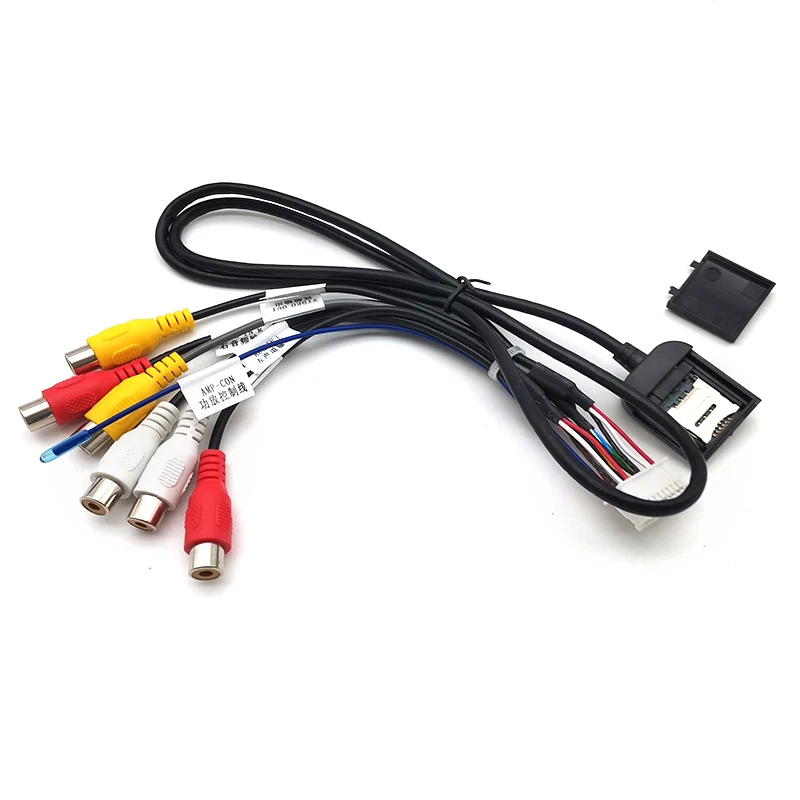 

20-pin Car Android Head Unit Stereo Extended Interface RCA AUX-IN/OUT Cable With SIM Slot