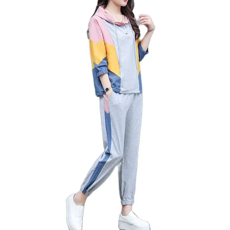 

2022 New summer thin style Korean loose sports and leisure suit temperament fashion two-piece women's clothing A434