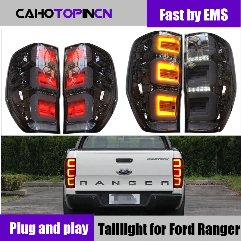 

Car styling Taillights For Ford Ranger 2.2 Ranger 3.2 2015 - 2018 Led Tail Lights Fog lamp Rear Lamp DRL + Brake + Signal light