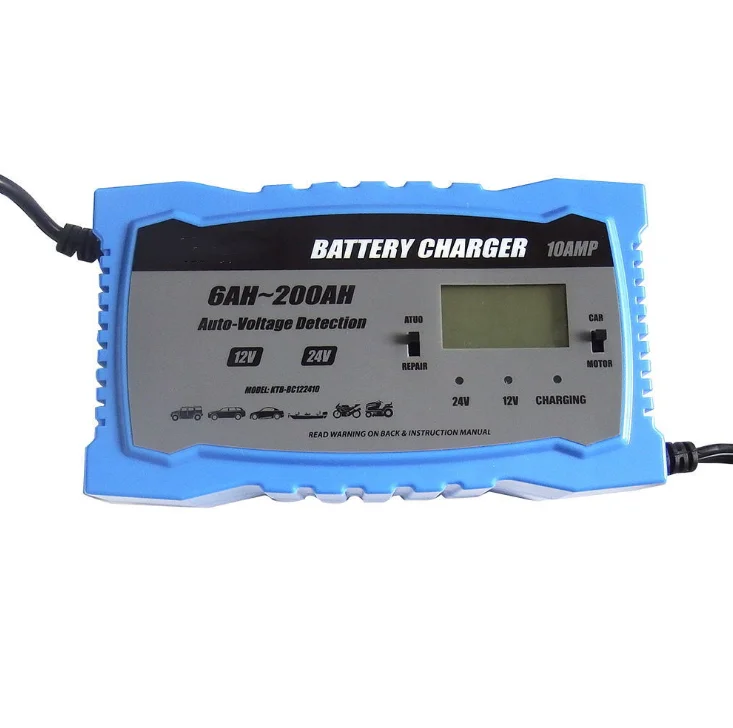 Car battery charger 12V24V smart battery charger 10A English version