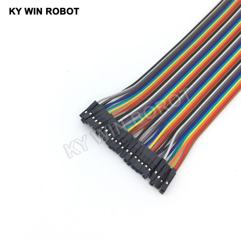 DuPont Line 40 PCS 20 Cm 2.54 Mm 1 P-1 P Pin Perempuan untuk Pria Warna Papan Tempat Memotong Roti Kabel melompat Kawat Jumper UNTUK ARDUINO