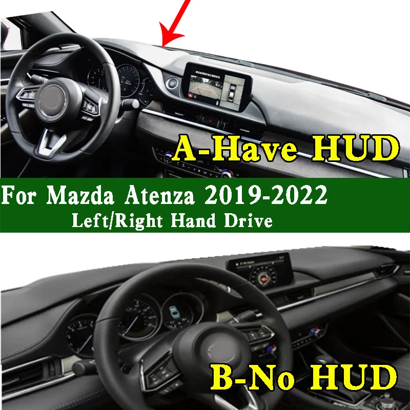 

For Mazda 6 Atenza GL 2019 2020 2021 2022 Dashmat Dashboard Cover Sunscreen Protective Pad Anti-Dirt Proof Dash Mat Ornaments