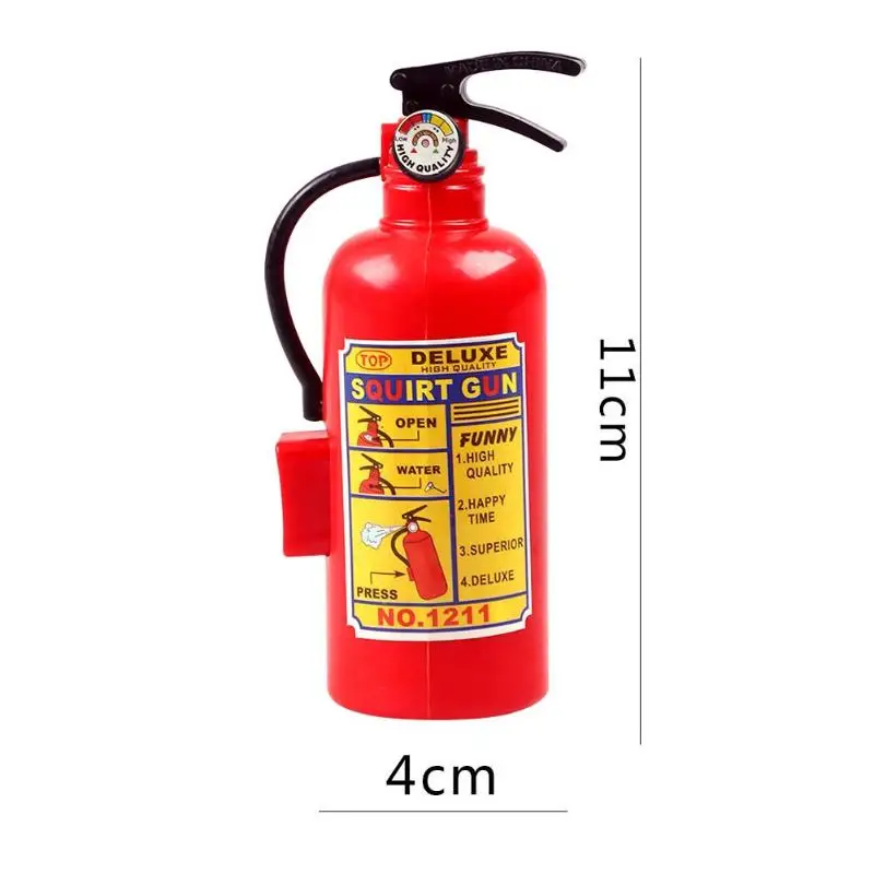 1Pcs Creative Plastic Simulation Fire Extinguisher Mini Water Guns Toys Funny Bathtub Beach Swimming Pools Outdoor Spray Toy