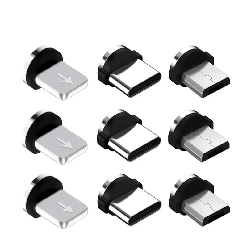 Pièces de rechange pour téléphones portables, convertisseur Durable facile à utiliser, Rotation à 360 degrés, embouts magnétiques, adaptateur de