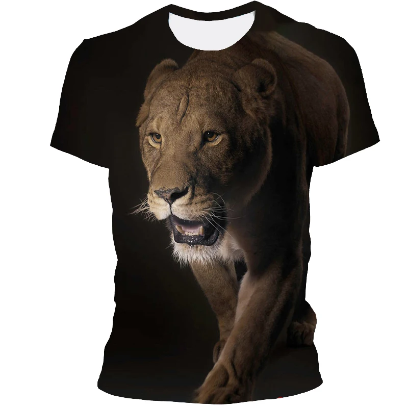 Animal Fashion Style Design Breathable Sweat-Absorbent 3D Printing Male And Female Printed T-Shirts New Arrival In 2021