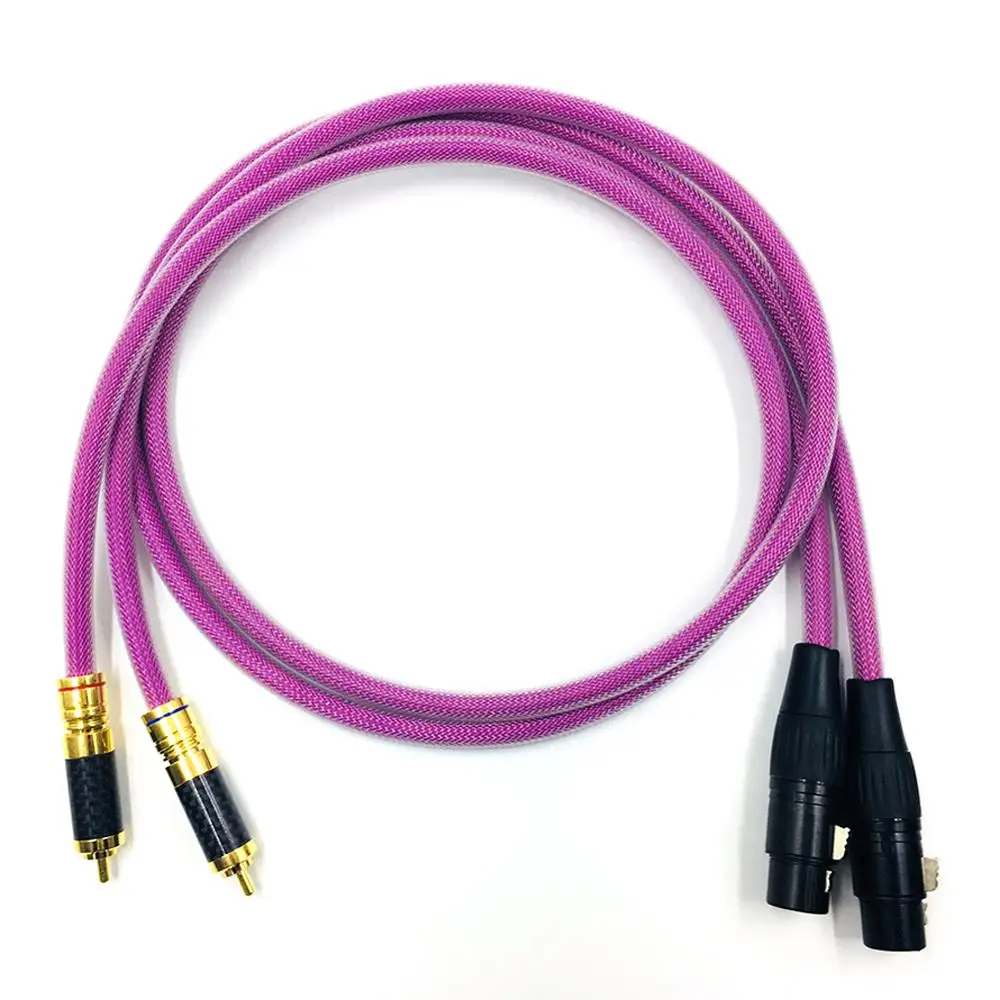 HIFI 2RCA Male to 2XLR Female Cable RCA XLR Balanced Reference Interconnect Audio Cable with Gold plated PLUG