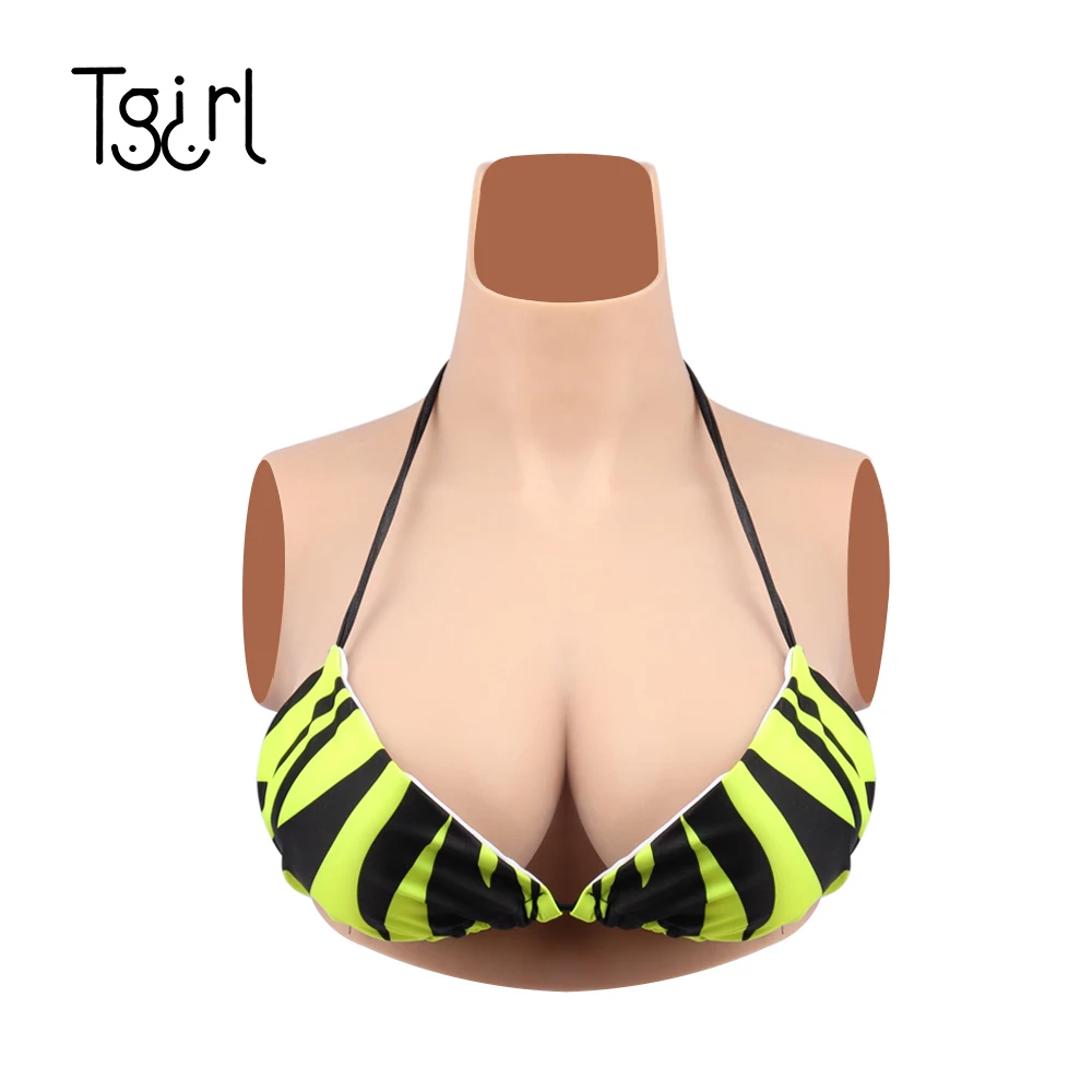 Tgirl Silicone Breast Forms D Cup Realistic Fake Boobs Tits Enhancer Little Chest for Crossdresser Drag Queen Shemale