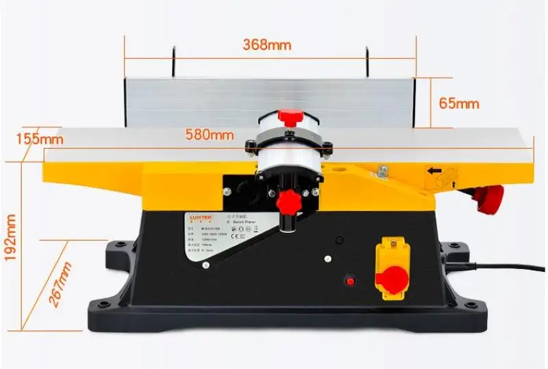 Multifunctional Woodworking Planer Table-Type Woodworking Planer Household Electric Bench Planer