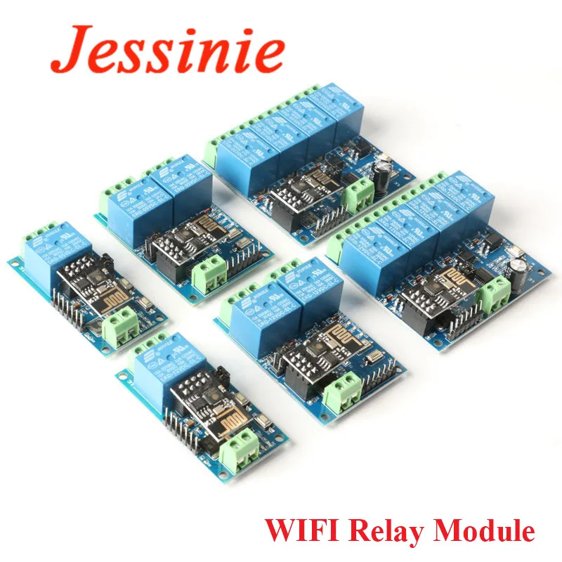 Moduł przekaźnikowy WiFi ESP8266 ESP-01 5V 12V 1 2 4-kanałowy Inteligentny Dom Zdalne Sterowanie Przełącznikiem Moduł Bezprzewodowy WiFi ESP01 Sterowanie przez Aplikację w Telefonie