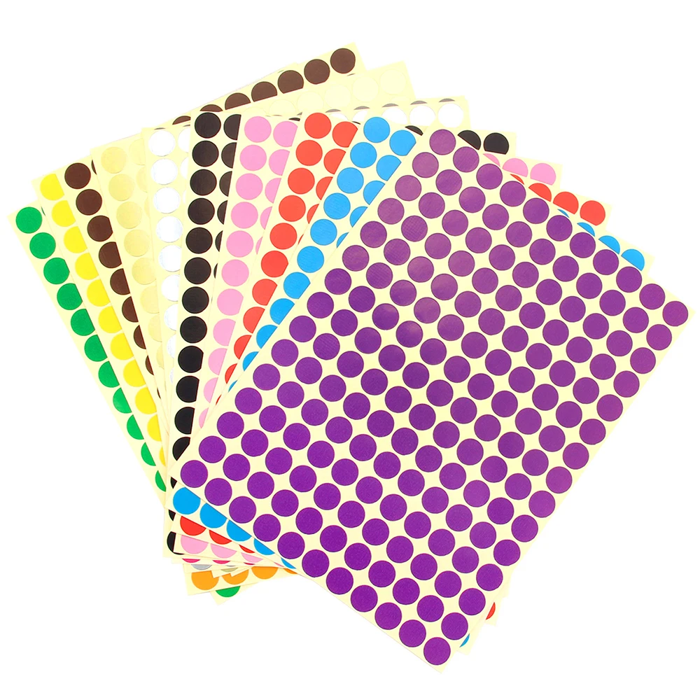 Circle Color Adhesive Label Dot Sticker Self  Dot Sticker DIY Scrapbooking Adhesive Sticky Labels