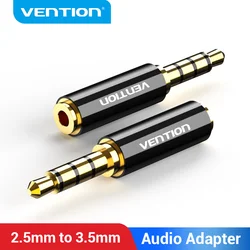 Vention 3.5mm do 2.5mm Adapter Audio 2.5mm męski na 3.5mm żeńskie złącze wtykowe 4 biegun na przewód Aux głośnik wtyczka słuchawkowa 3.5