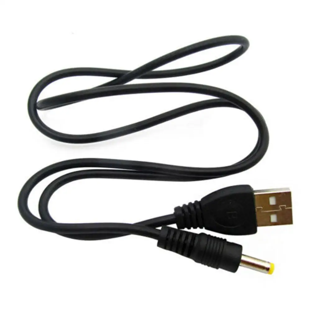 PSP 1000 2000 3000 USB 충전 케이블, USB to DC 4.0x1.7mm 플러그, 5V 1A 전원 충전 케이블, 0.8m 케이블, 1 개