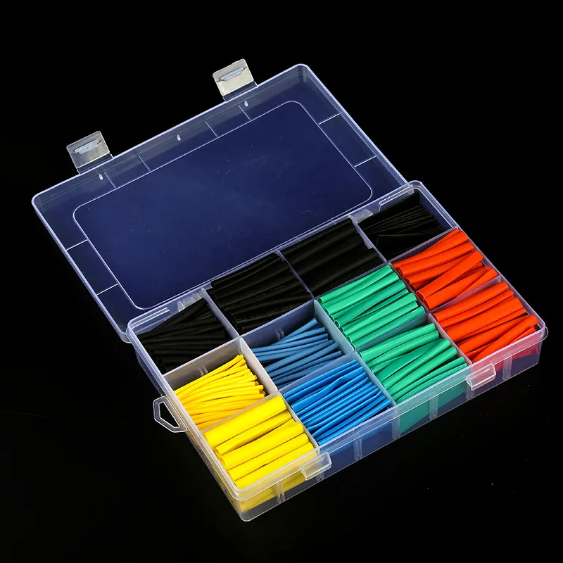 530pcs with box heat shrink termoretractil heat shrink tube krimpkous shrink tube tubo termoretractil termoretractil para cables