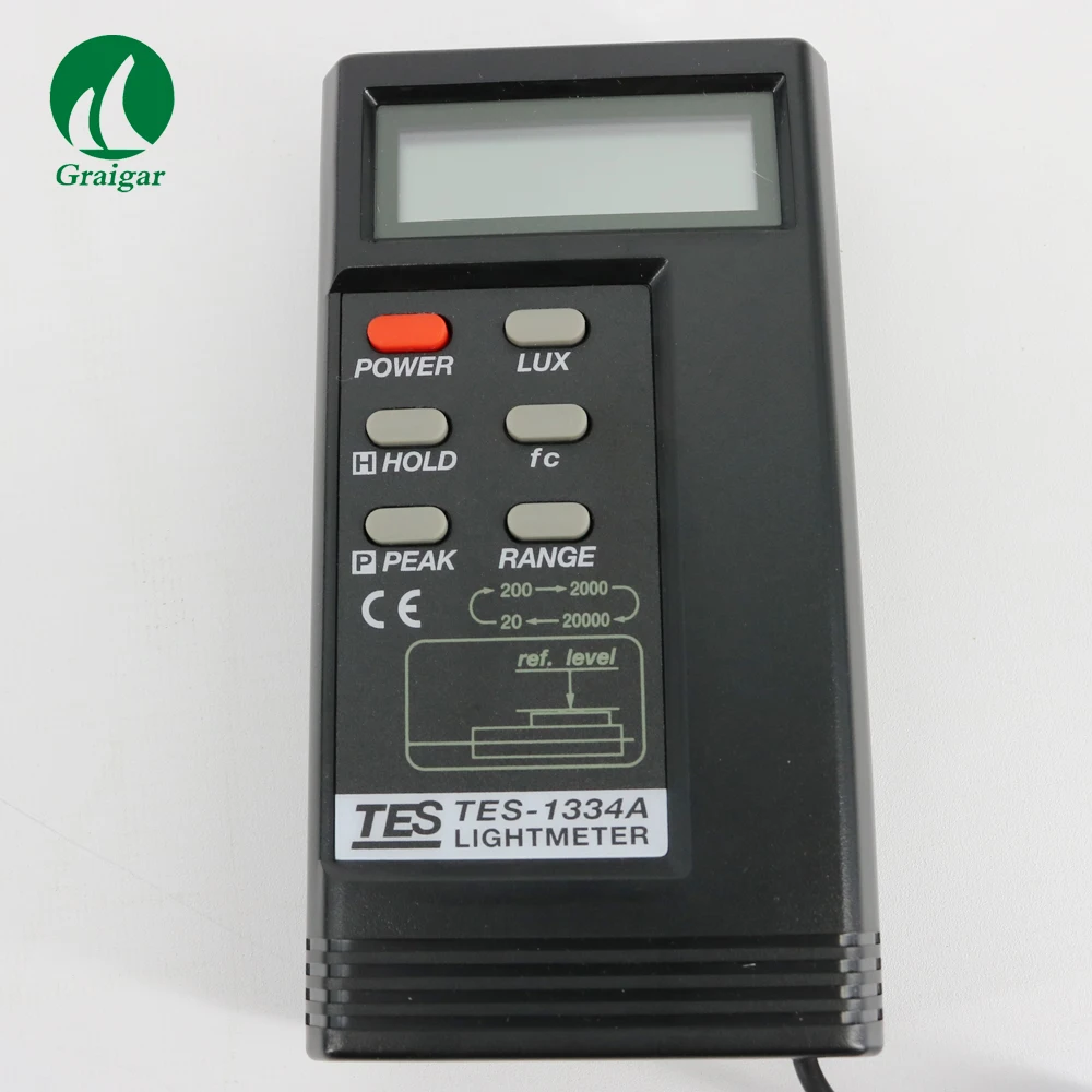 Luxmeter TES-1334A Digital Llluminance Meter Light Meter Tes 1334a Has Data Hold function