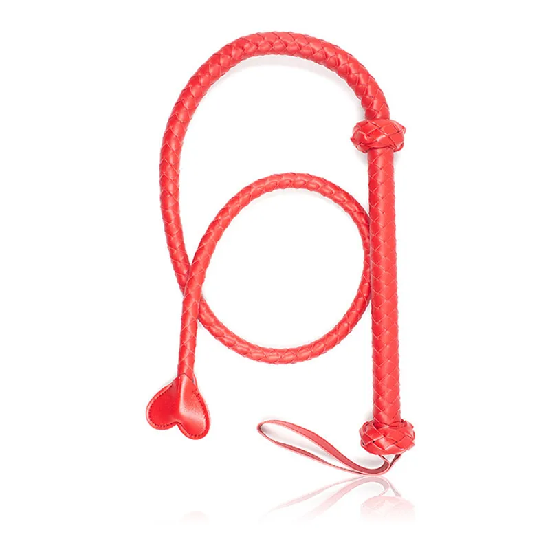 PU Leather Horse Whip With Lashing Handle Paddle Scattered Whip for Horse Training Crop Whip 1.3M