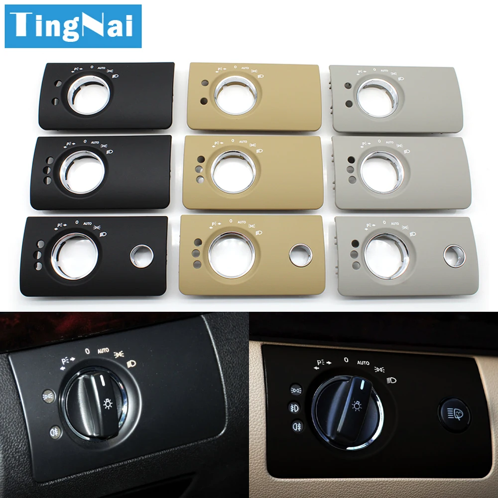 Car Interior Accessories Front Headlight  Switch Button Panel Trim Cover For Benz W164 ML GL 300 350 450 500 2005-2011