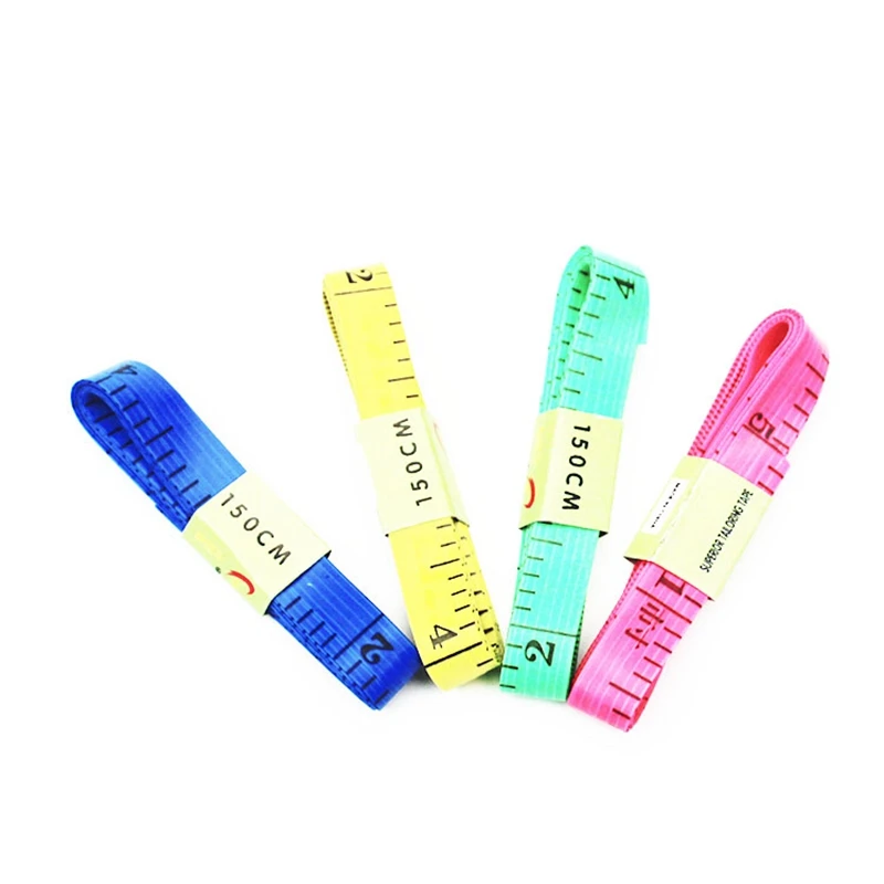 1pc abbigliamento misura righello misura di nastro Mini righello per petto/vita 1.5M lunghezza 1.3CM larghezza materiale PP (colore casuale)