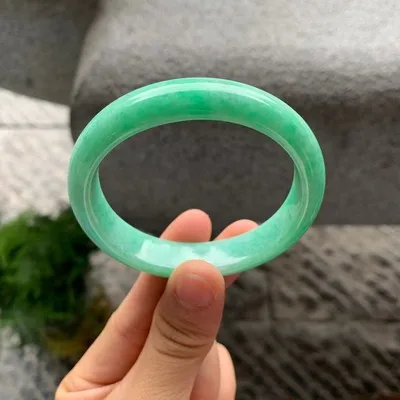 

Myanmar jade light green 54-64mm bracelet, elegant princess jewelry, gift for mother to girlfriend