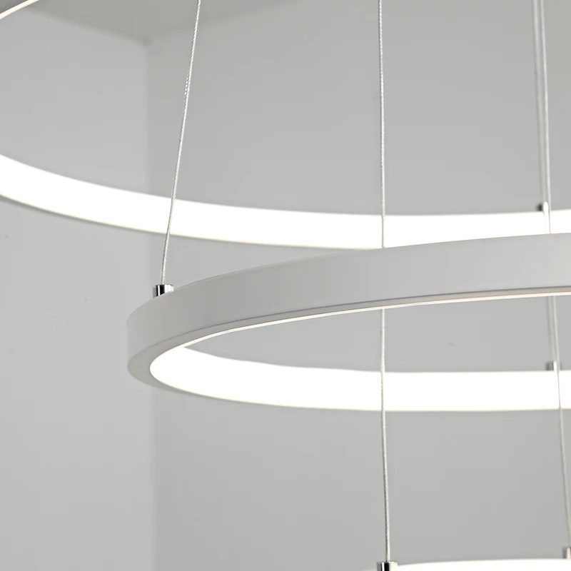 Modern LED Ceiling Chandelier Living Room Bedroom Dining Room Wrought Lron Round Chandelier Home Interior Lighting Decoration