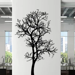Large Winter Tree Branch Wall Sticker Office Kids Room Jungle Forest Wildlife Wall Decal Bedroom Vinyl Home Decor