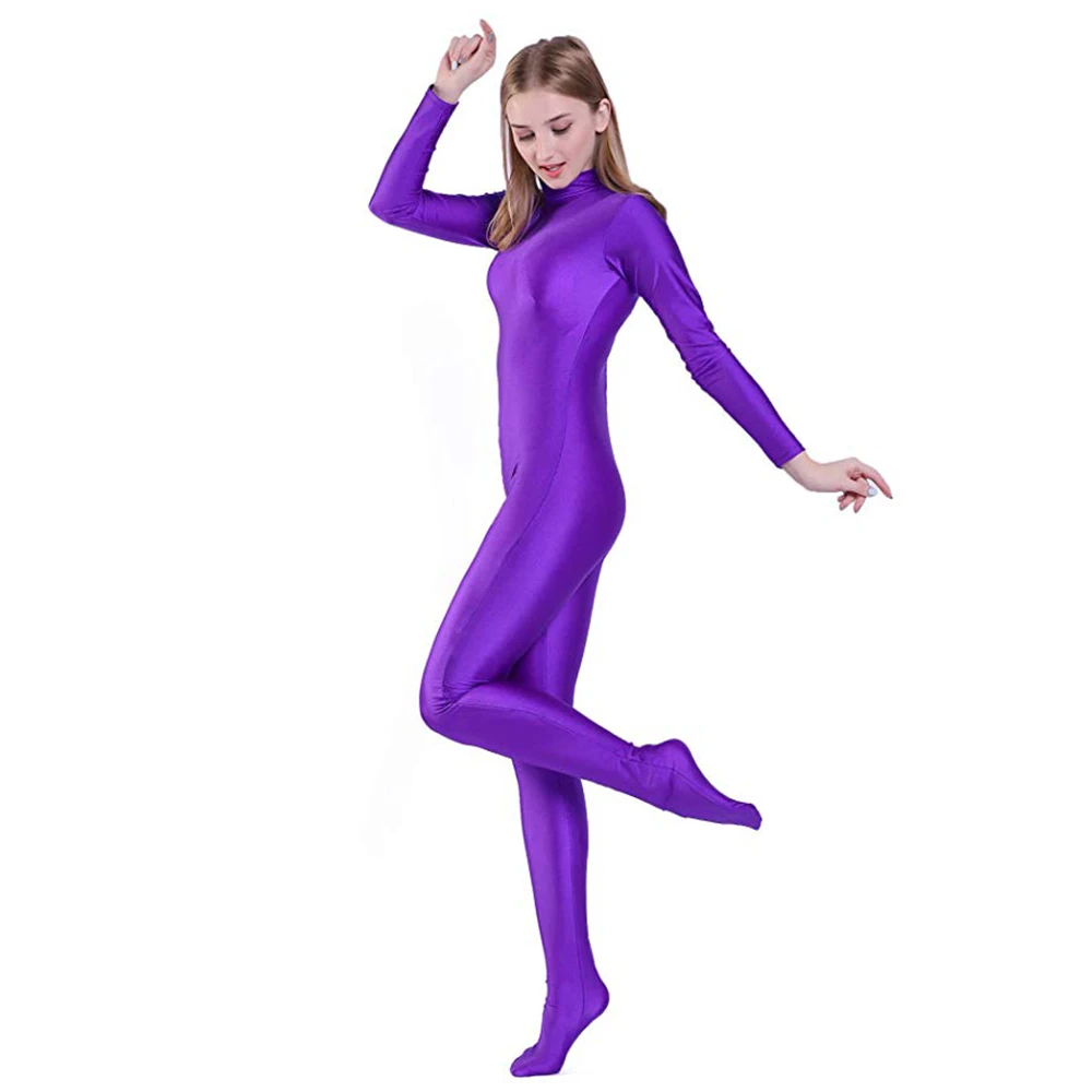 Speerise Volwassen Zwarte Full Body Zentai Spandex Betaalde Skinny Strakke Jumpsuits Voor Vrouwen Unitard Man Cosplay Halloweencostumes