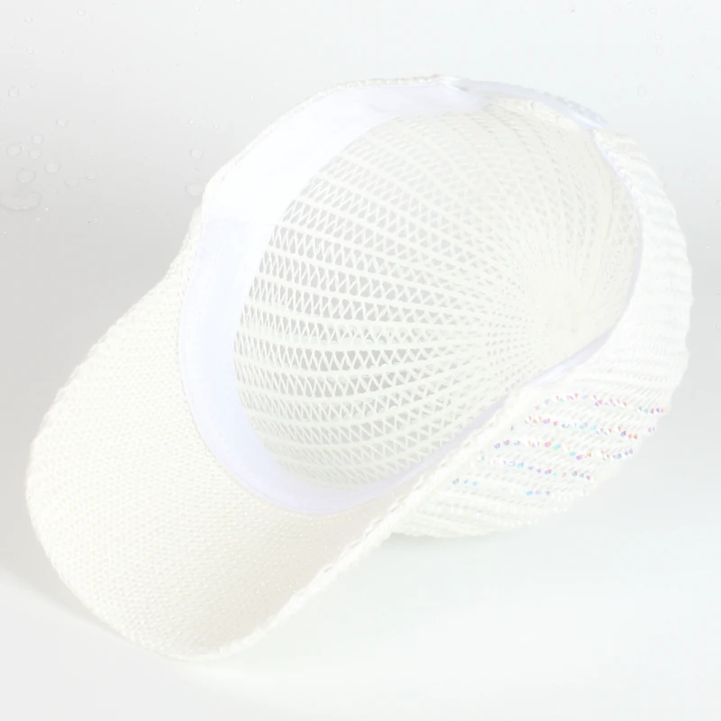 wholesale New Fashion summer rhinestone bling women baseball hats Pierced Embroidered Caps For Ladies