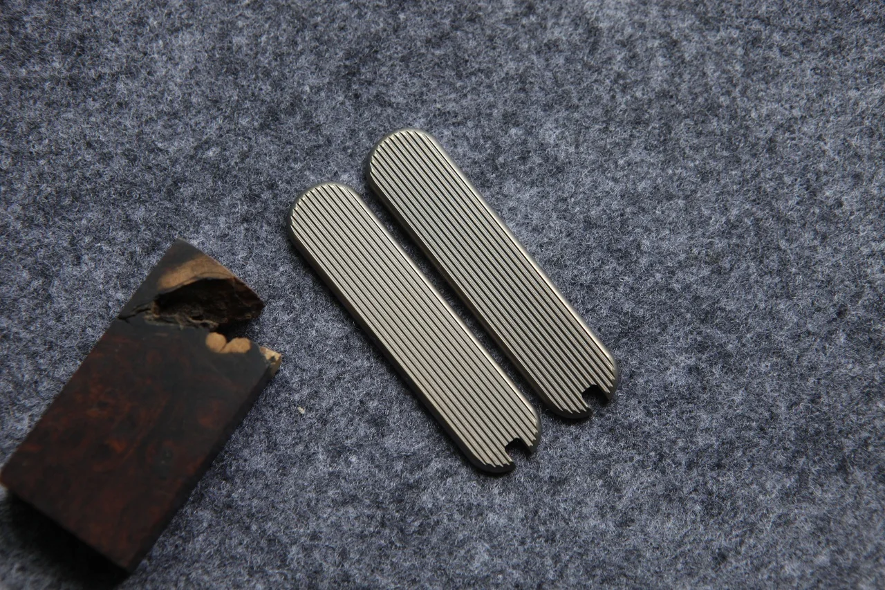 1 Pair Custom Hand Made Replacement Brass Scales for 58mm Victorinox Swiss Army Knife