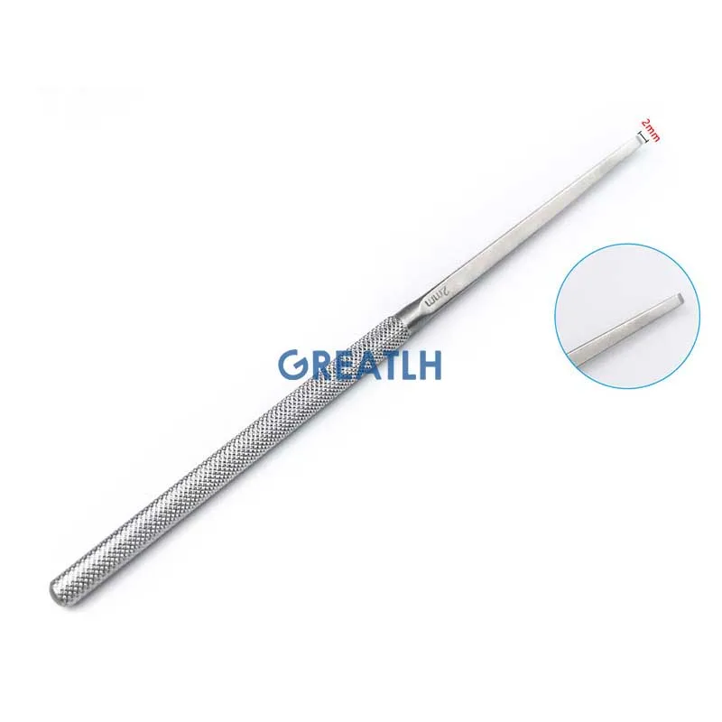 Osseous Bone Knife Small Flat Knurled Round Handle Chisel Nose Cosmetic Surgery Osteotome Osteotomy Orthopedics Pet Instrument