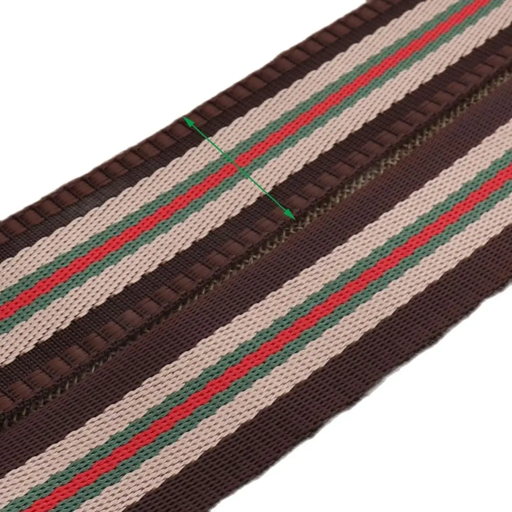 38MM Brown Striped Webbing Soft Smooth Purse Strap Purse Bag Webbing Bag Woven Belt Camera Strap Canvas belt supplies-1.5\