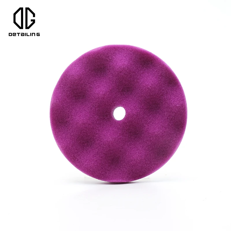 DG 5 inch Car Detailing Wave Buffing Pad Convex Purple Cutting Foam Polishing Pad