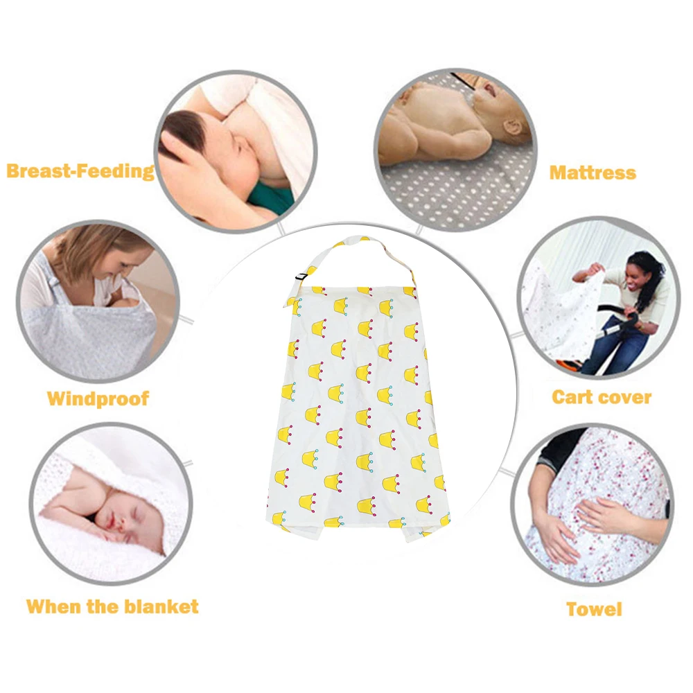 ทารกแบบระบายอากาศเพื่อการพยาบาลในการให้อาหารครอบคลุม Mum Breast เพื่อการพยาบาลในการให้อาหาร Poncho Cover Up ปรับผ้าบังตากลางแจ้ง Kain Menyusui