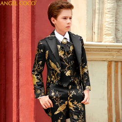 Senior tuxedo Tailcoat Fashion Kid Boys Wedding Suits Prom Best formal clothing Suit Blazers Gentleman Clothes Children's Suit