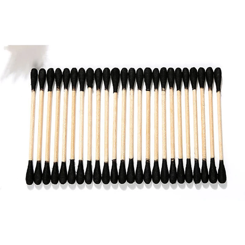 100/200pcs Pack Double Head Cotton Swab Women Makeup Cotton Buds Tip Medical Wood Sticks Nose Ears Cleaning Health Care Tools