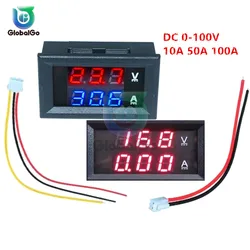 Voltmetro digitale per auto amperometro indicatore di tensione del motociclo Tester misuratore di corrente Tester 12V 2pin 3pin cavo DC100V 10A 50A 100A