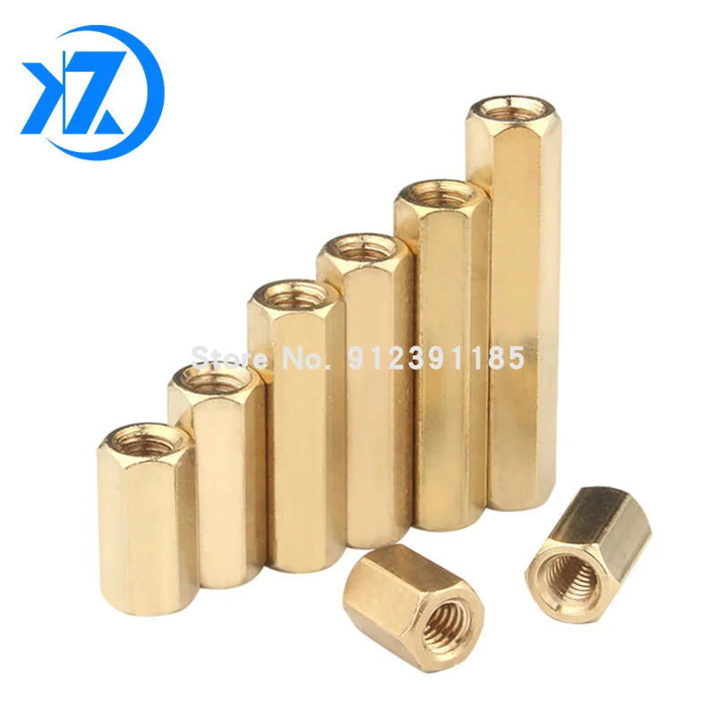 20PCS/LOT M3 Hex Screw M3 Female Hexagonal Brass PCB Standoffs Spacers Screw M3*5/6/8/10/12/15//18/20mm