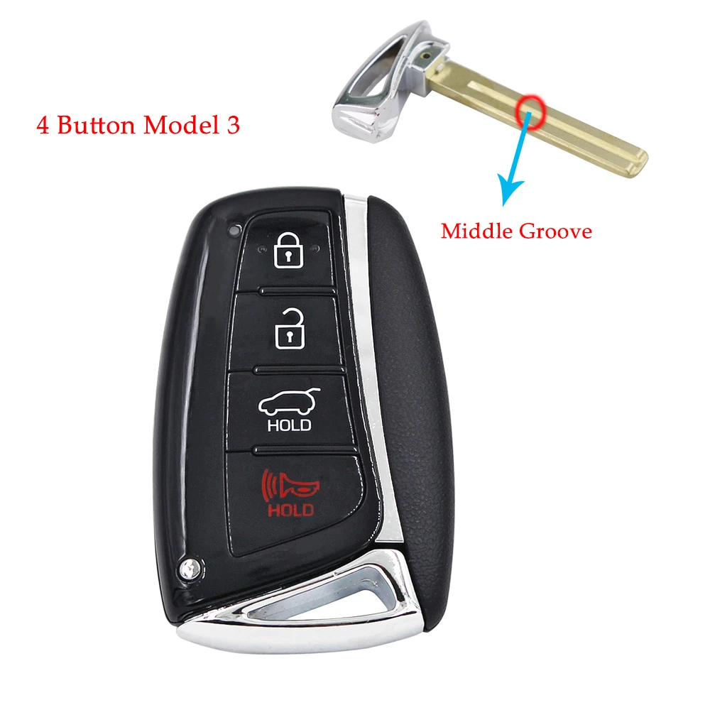 YIQIXIN Remote Case Car Key Shell 3/4 Buttons For Hyundai IGenesis Santa Fe 2012-2018 Equus Azera Tucson Genesis Housing Cover