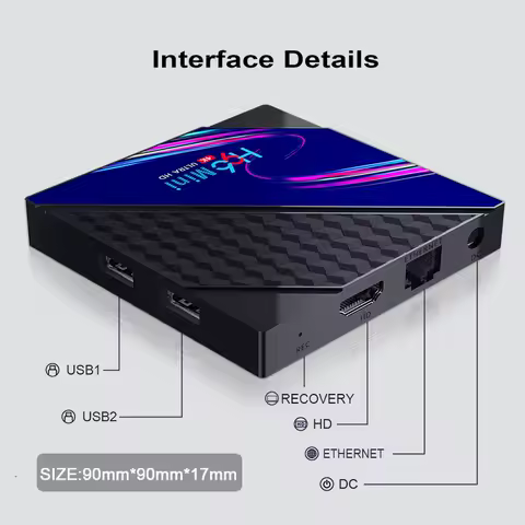 H96 Mini V8 Smart TV Box 2.4G&amp;5.8G Wifi RK3228 4K 60fps Media Player 1080p 3D HDR10+ H96MINI Set top Box OTT Android 10 tvbox