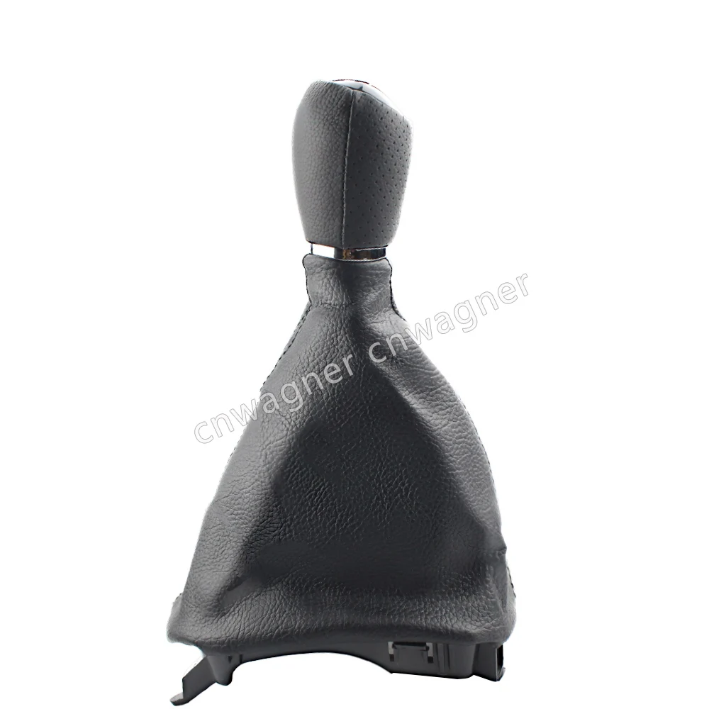 5 6 speed 12mm Leather Car Gear Shift Knob with Boot For Seat Leon 1 MK1 For Toledo II MK2 Gait 1999-2006 Shift Knob Lever Stick