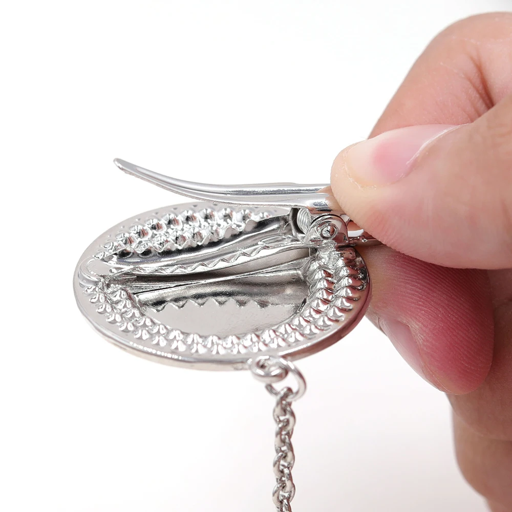 هوة كليب الفضة Corwn مصاصة الخرز شخصية بلينغ مصاصة الرضع الحلمة حامل chupetes دي لوجو #5