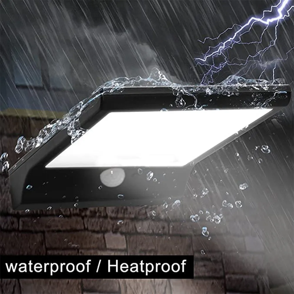 Upgraded 48LED Solar PIR Motion Sensor Wall Light Outdoor Waterproof 3modes 3.7V/2000mAh Waterproof For Path Garage Street Light