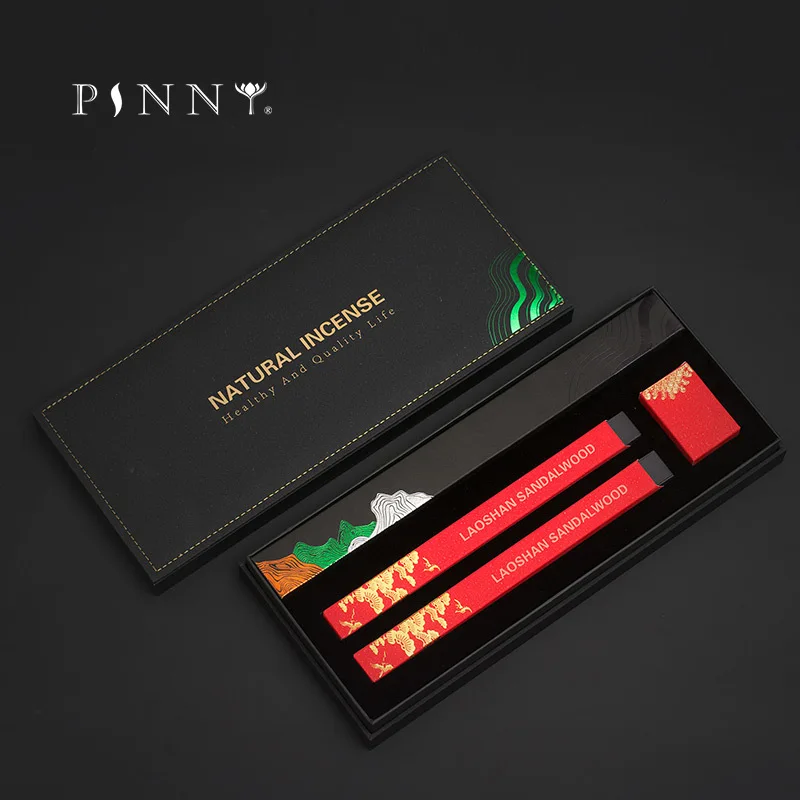 PINNY Natural Incense With Gift Box Aromatic Incense Sticks Indian Sandalwood \ Vietnam Nha Trang Agarwood \ Hui An Agarwood