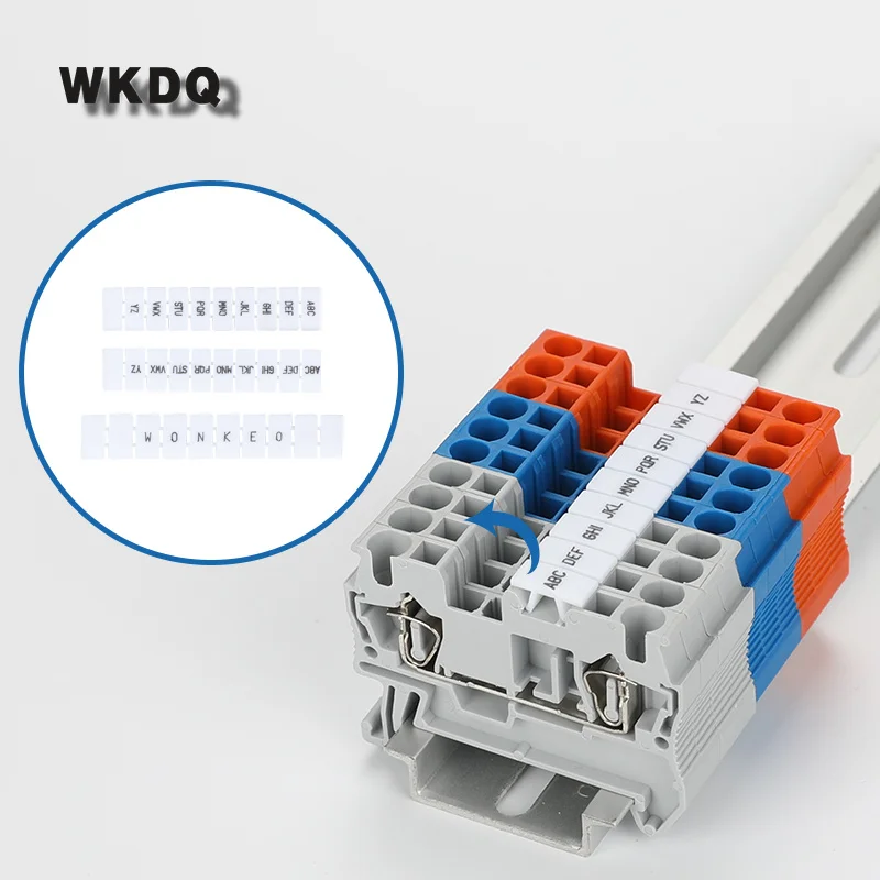 10Pcs ZB5 Label For PT2.5 ST2.5 UKK3 Standard Number Blank ZB 5 PT/ST-2.5 DIN Rail Terminal Block Accessories Zack Marker Strips