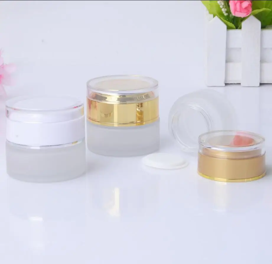 

20G frosted glass jar bottle eye day night cream essence moisturizer serum gel hyaluronic skin care cosmetic packing