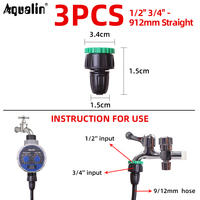 1/2'' 3/4''- 9/12mm Hose Straight Connector Garden Accessories Connect With Watering Timer  For Garden #26301PJ23
