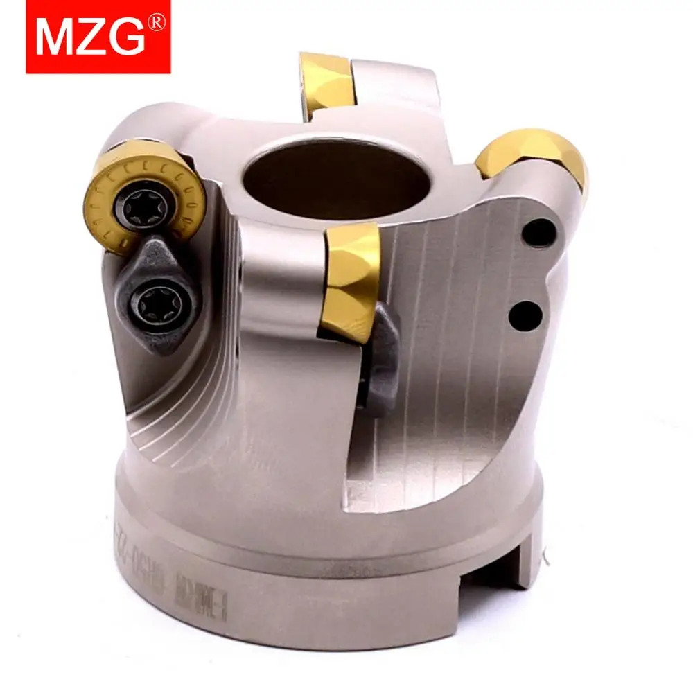 MZG EMRW 6R 5R RP 63 50 100 RPMT 1003 1204 Carbide Inserts End Mill Head Cutting Machining Round Nose Face Milling Cutter