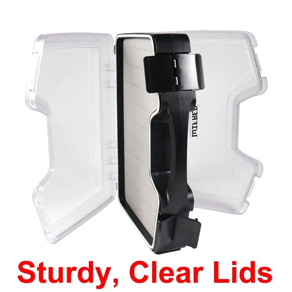 Wifreo Fishing Fly Box Waterproof Pocket Travel Display Boat Saltwater Fishing Large Size Fly Case