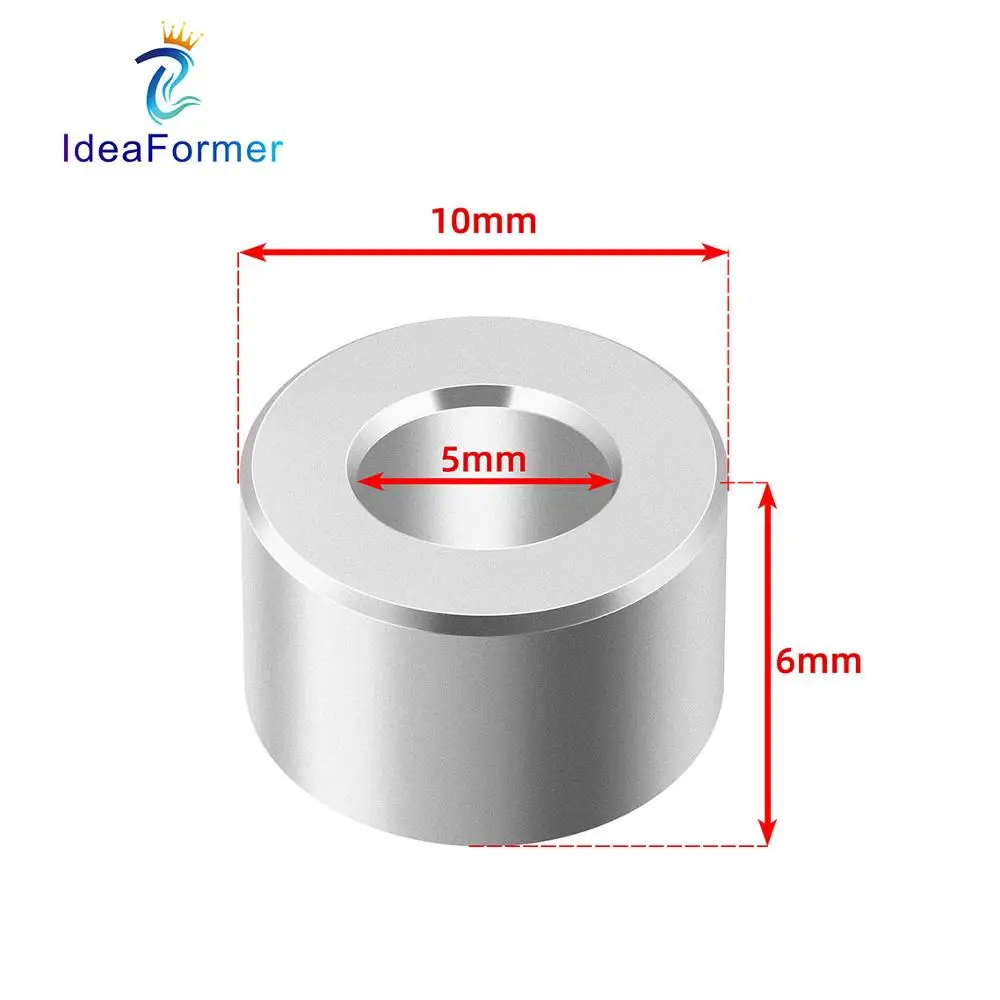 

10Pcs Openbuilds V-slot Aluminium Isolation Column Non-threaded Spacer Separate Pillar Quarantine Bore 5mm For 3D Printer Parts.