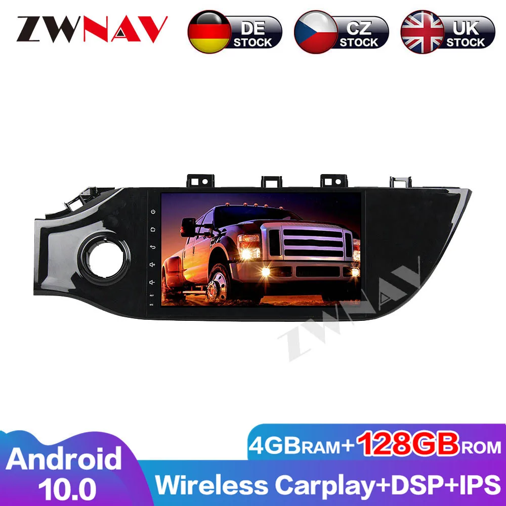 4G+128G Carplay Android 10 screen Car DSP IPS DVD Player For Kia K2 Rio 2017-2019 GPS Auto Radio Audio Stereo Head unit