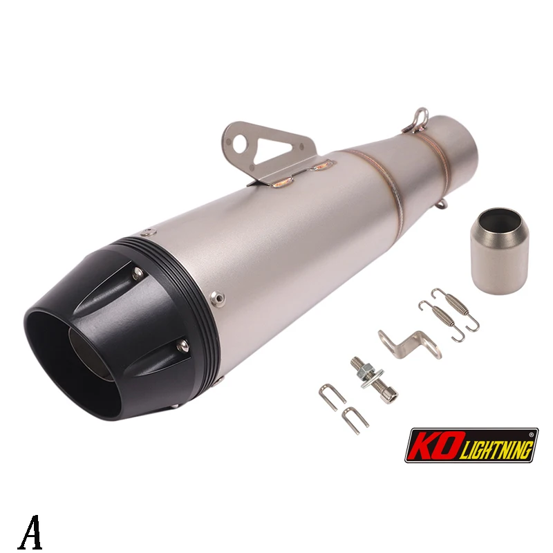 

51mm Universal Motorcycle Exhaust Tail Pipe With Silence Stainless Steel 350mm Modified For ATV Street Bike